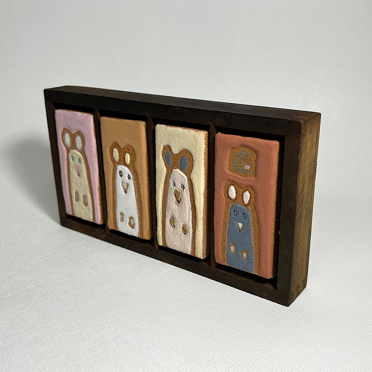 【絵画】杉山 佳（Kei SUGIYAMA）「ねずみ、四匹」