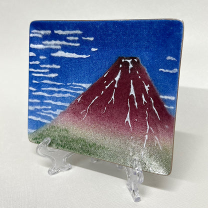 日の出工芸社（Hinode Kogei）「七宝焼 飾皿43 富嶽」
