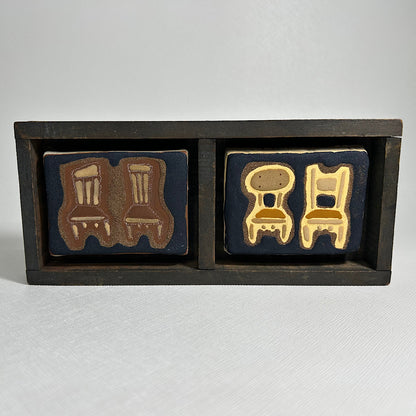 【絵画】杉山 佳（Kei SUGIYAMA）「小さい椅子を集める」