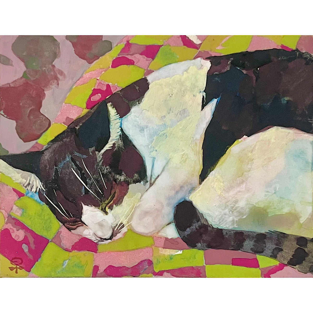 【絵画】藤原 早苗（Sanae FUJIWARA）「ぬくぬく」