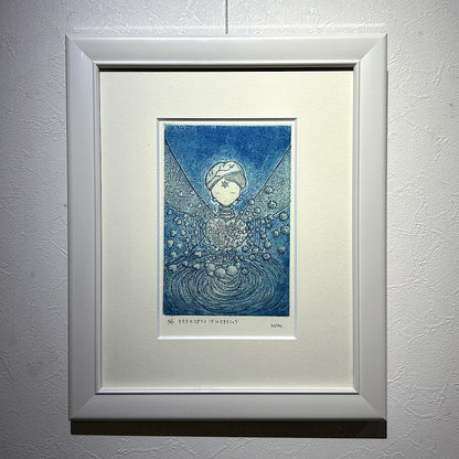 【オリジナル銅版画】前田 勝弘（Katsuhiro MAEDA）「キモチのヒダリとミギはヒタイショウ（ed. 4/10）」