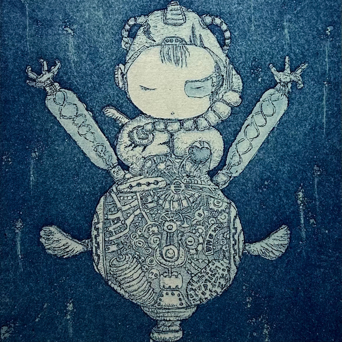 【オリジナル銅版画】前田 勝弘（Katsuhiro MAEDA）「ジカンのハジマリ（ed. 1/10）