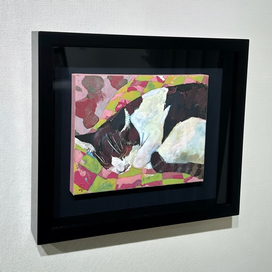 【絵画】藤原 早苗（Sanae FUJIWARA）「ぬくぬく」