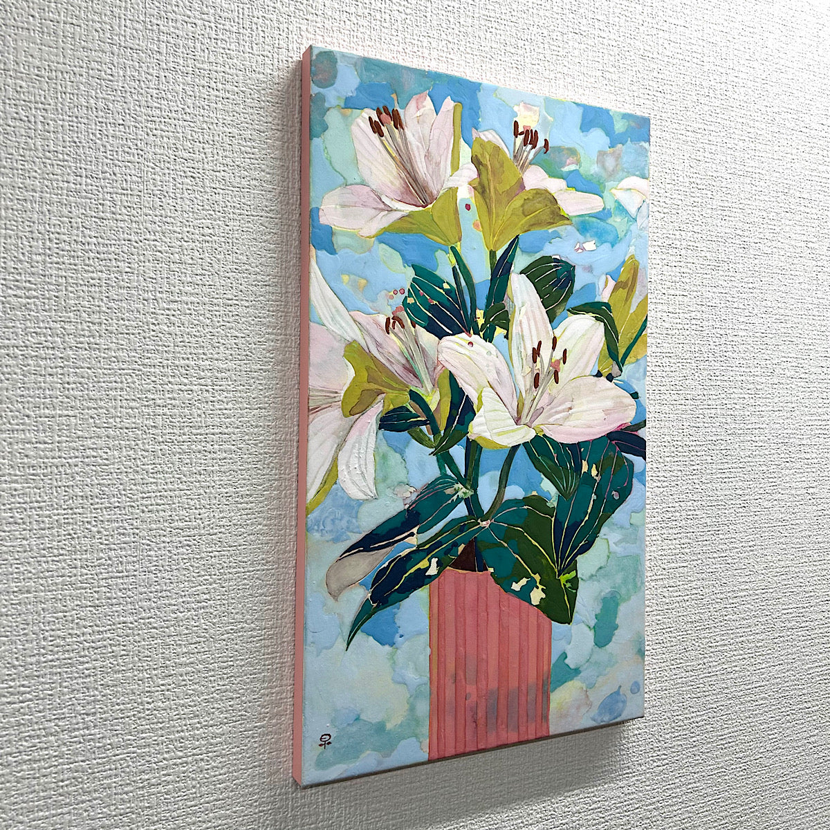 【絵画】藤原 早苗（Sanae FUJIWARA）「ユリ」