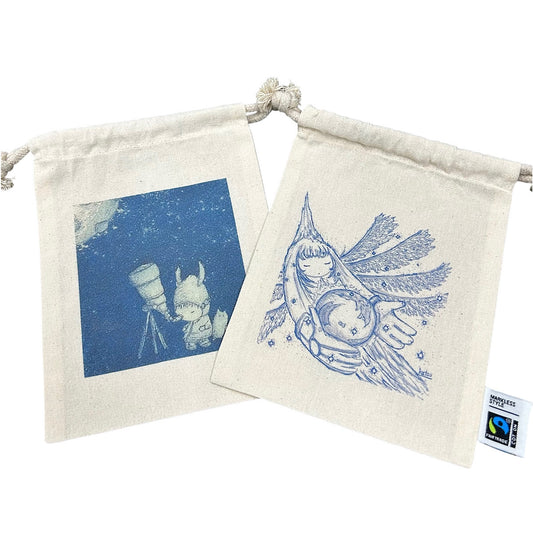 【アートグッズ】前田 勝弘（Katsuhiro MAEDA）「オリジナルデザイン巾着（望遠鏡）」