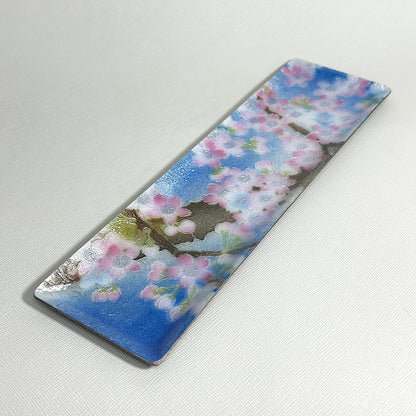 【七宝焼き】創作七宝 122-18「ペン皿（小）新桜」
