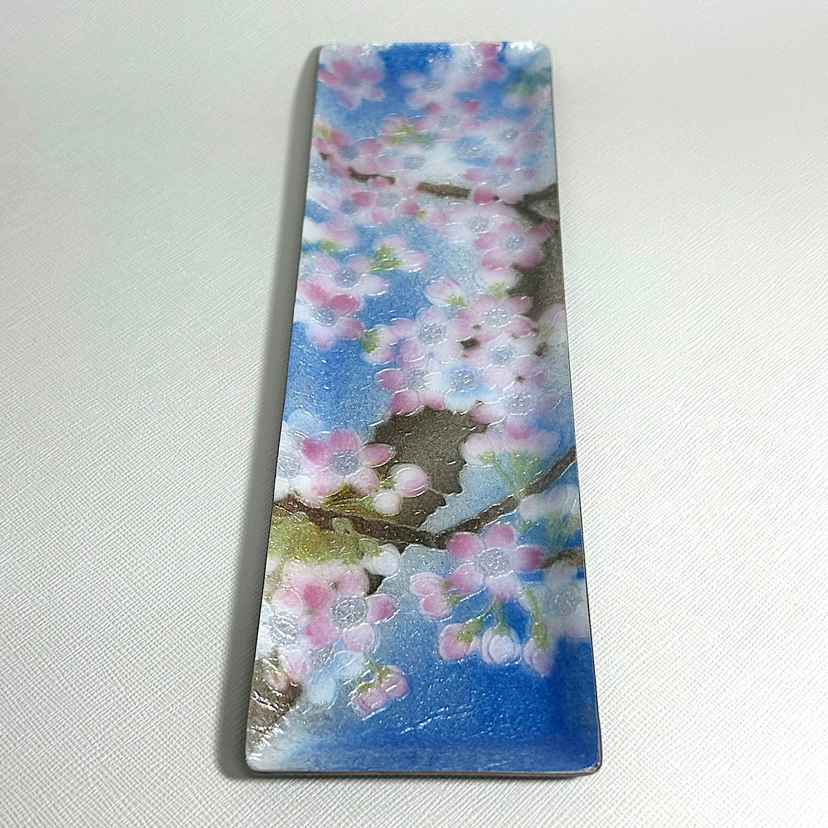 【七宝焼き】創作七宝 122-18「ペン皿（小）新桜」