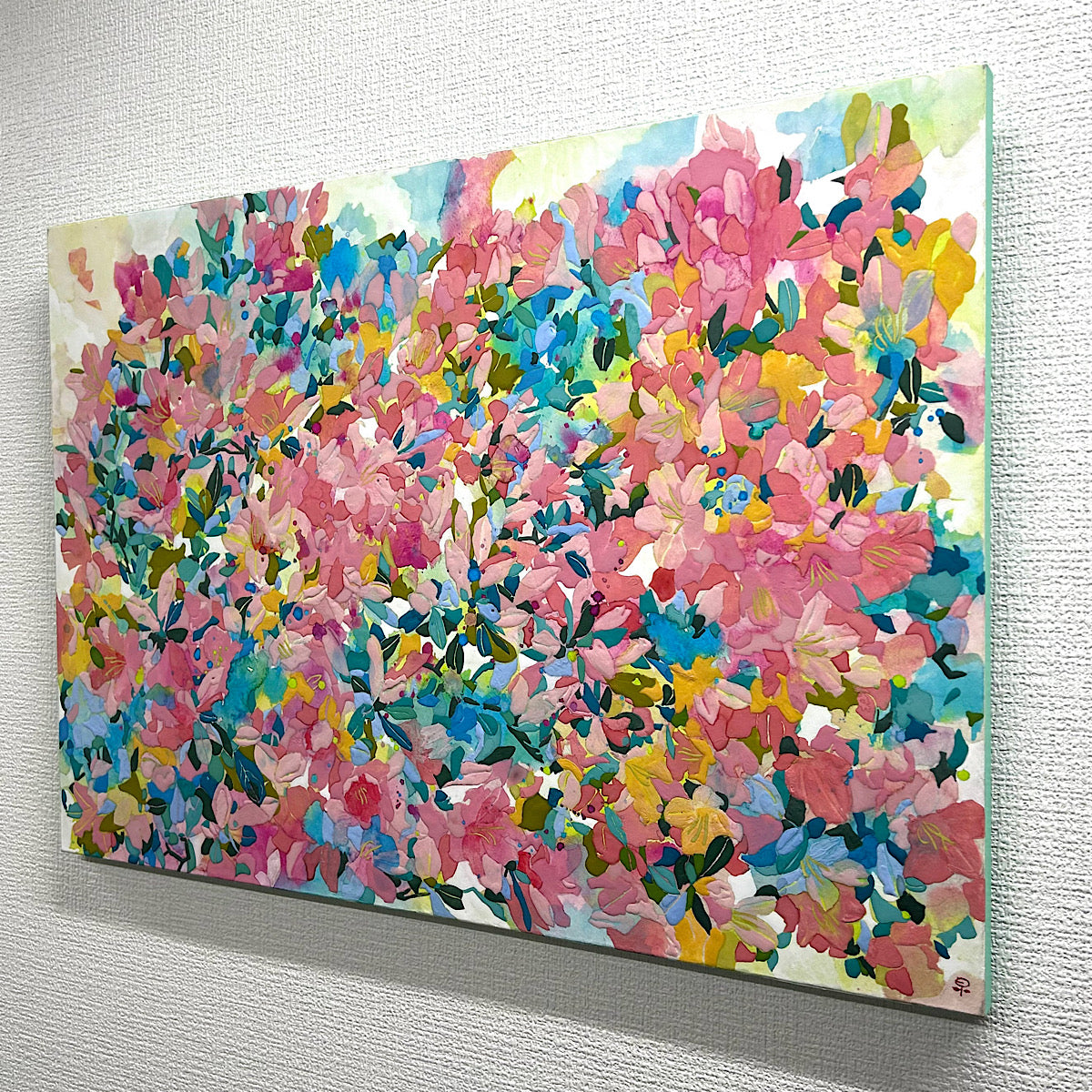 【絵画】藤原 早苗（Sanae FUJIWARA）「ツツジ」