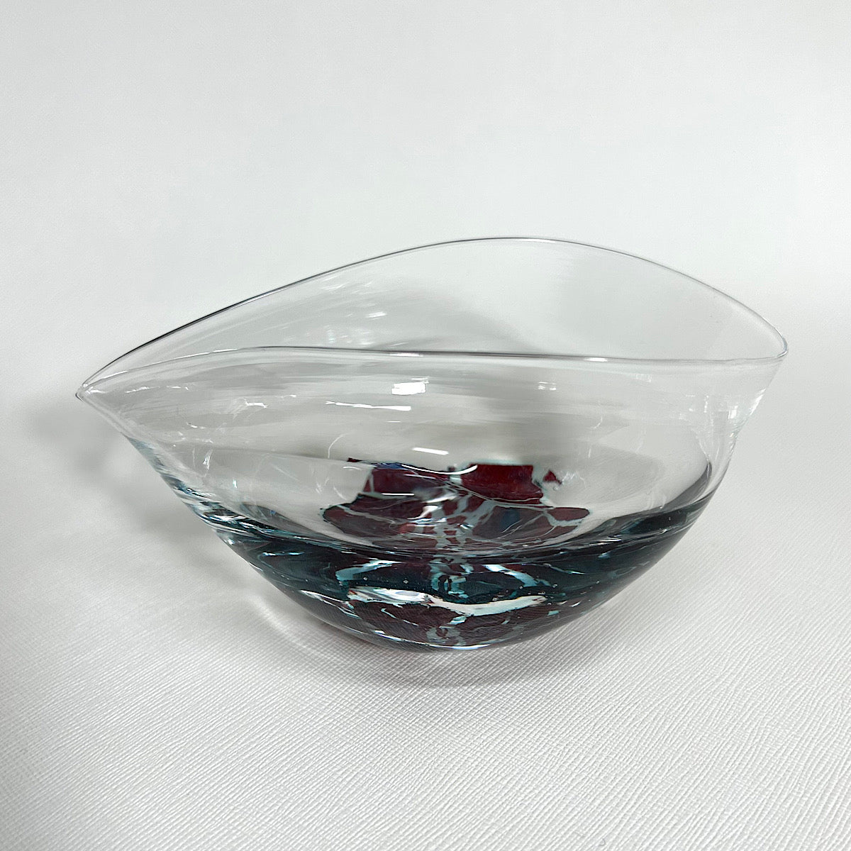 【ガラス酒器】森藤 益一（Yoshikazu MORITOU）「竜胆 片口」