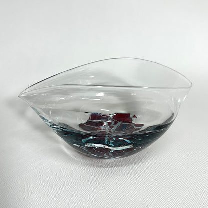 【ガラス酒器】森藤 益一（Yoshikazu MORITOU）「竜胆 片口」