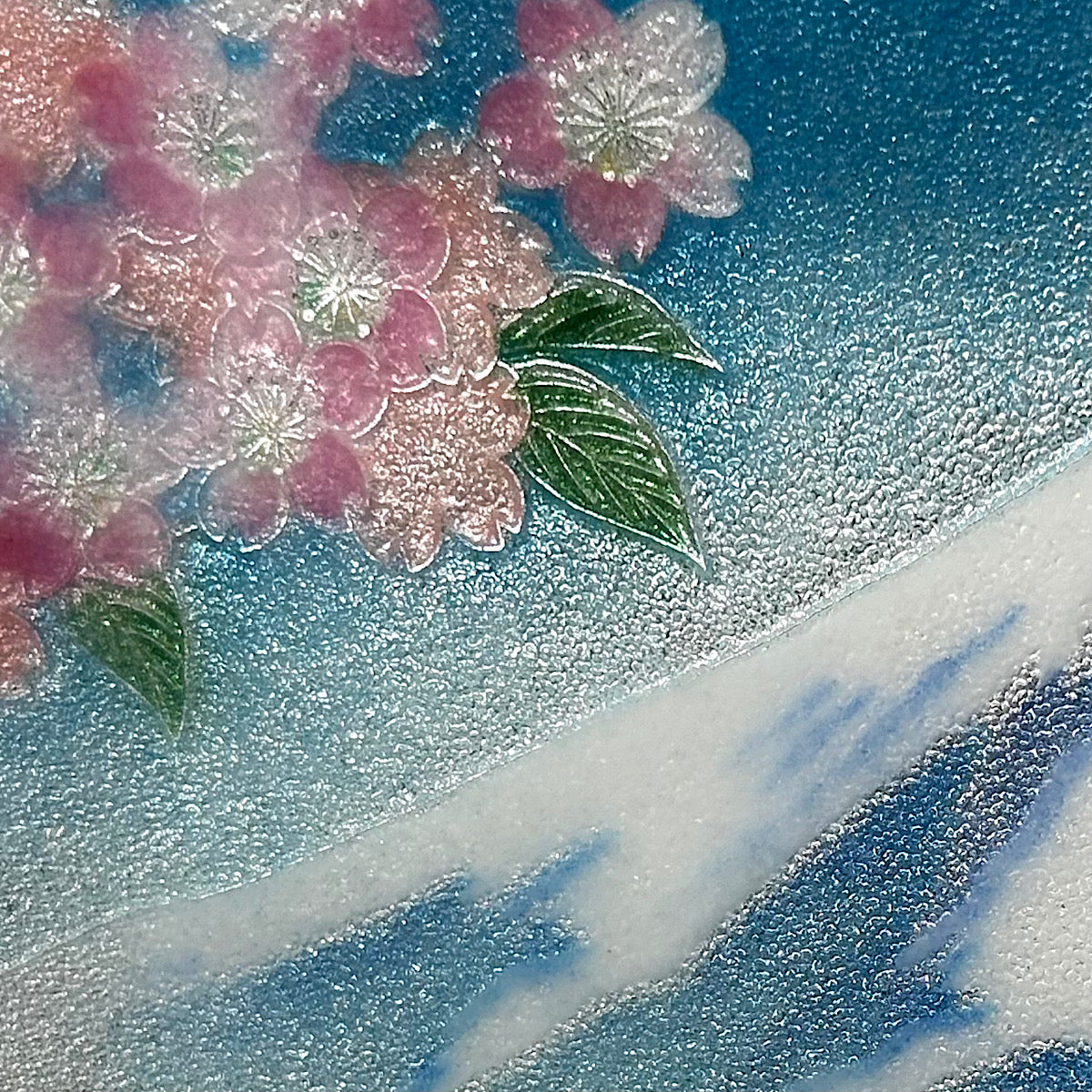 【七宝焼き】創作七宝 104-11「飾皿 58 富士桜」