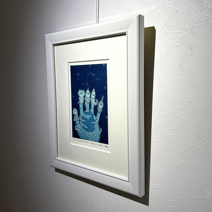 【オリジナル銅版画】前田 勝弘（Katsuhiro MAEDA）「ミライをたくされたテのヒラと、はなしあうゴニンのヒトたち（ed. 2/10）」