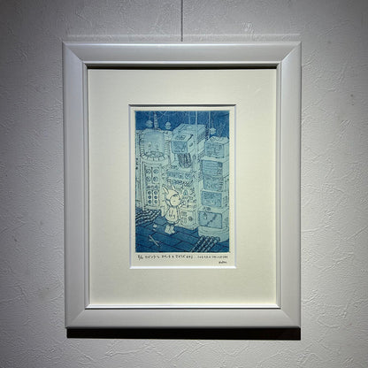 【オリジナル銅版画】前田 勝弘（Katsuhiro MAEDA）「ヤバソウなスイッチをマヨワズおせる...そんなヒトにワタシハナリタイ（ed. 8/10）」