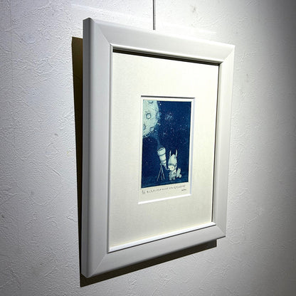 【オリジナル銅版画】前田 勝弘（Katsuhiro MAEDA）「キニナッテしかたがないので ボウエンキョウをのぞくのだ（ed. 5/10）」